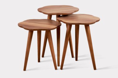 Kahve masası ve beyaz arka plan ve siyah arkaplan