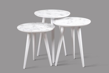 Kahve masası ve beyaz arka plan ve siyah arkaplan