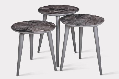 Kahve masası ve beyaz arka plan ve siyah arkaplan