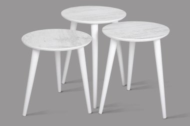 Kahve masası ve beyaz arka plan ve siyah arkaplan