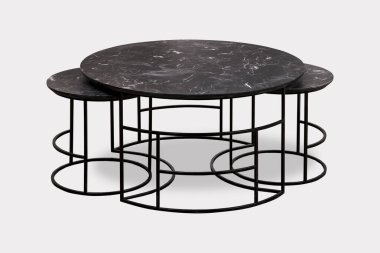 Kahve masası ve beyaz arka plan ve siyah arkaplan