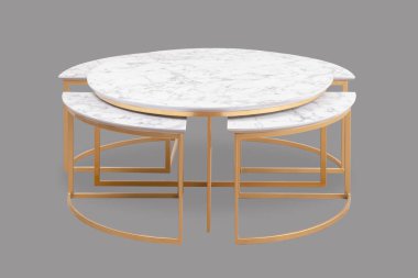 Kahve masası ve beyaz arka plan ve siyah arkaplan