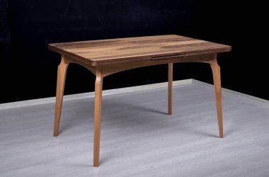 ahşap sehpa sehpası arka planı ve beyaz arka plan