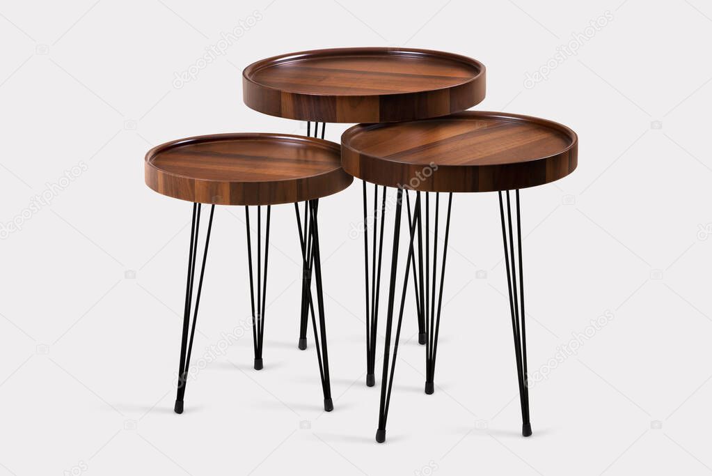 Coffee Table and white background and black background