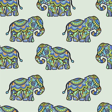 Filler ile Seamless Asya modeli. Geleneksel Tekstil, t-shirtler, kumaş için. Hint tasarım.