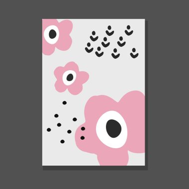 Şirin çocuksu çizimler posterler, afişler, tebrik kartları için. Oda için iyi tasarım, tekstil yazdırır. İskandinav tarzı. Elle çizilmiş tasarım