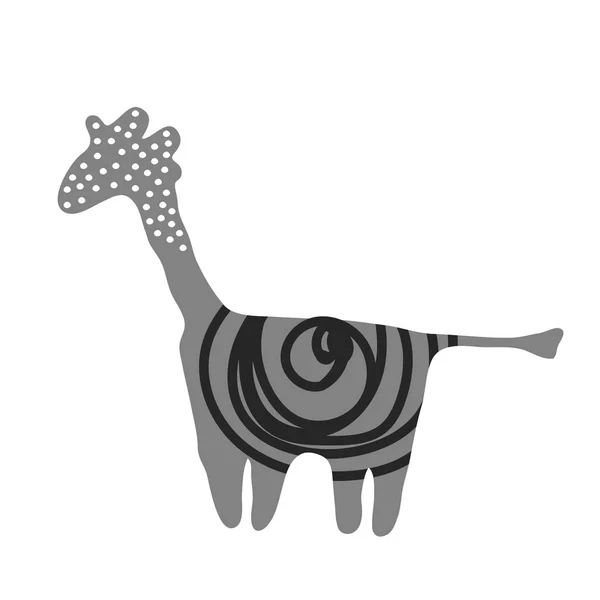 Abstraktní obrázek žirafy. Safari zvířata. Plakát fpr děti, tisk, vektorové ikony — Stockový vektor