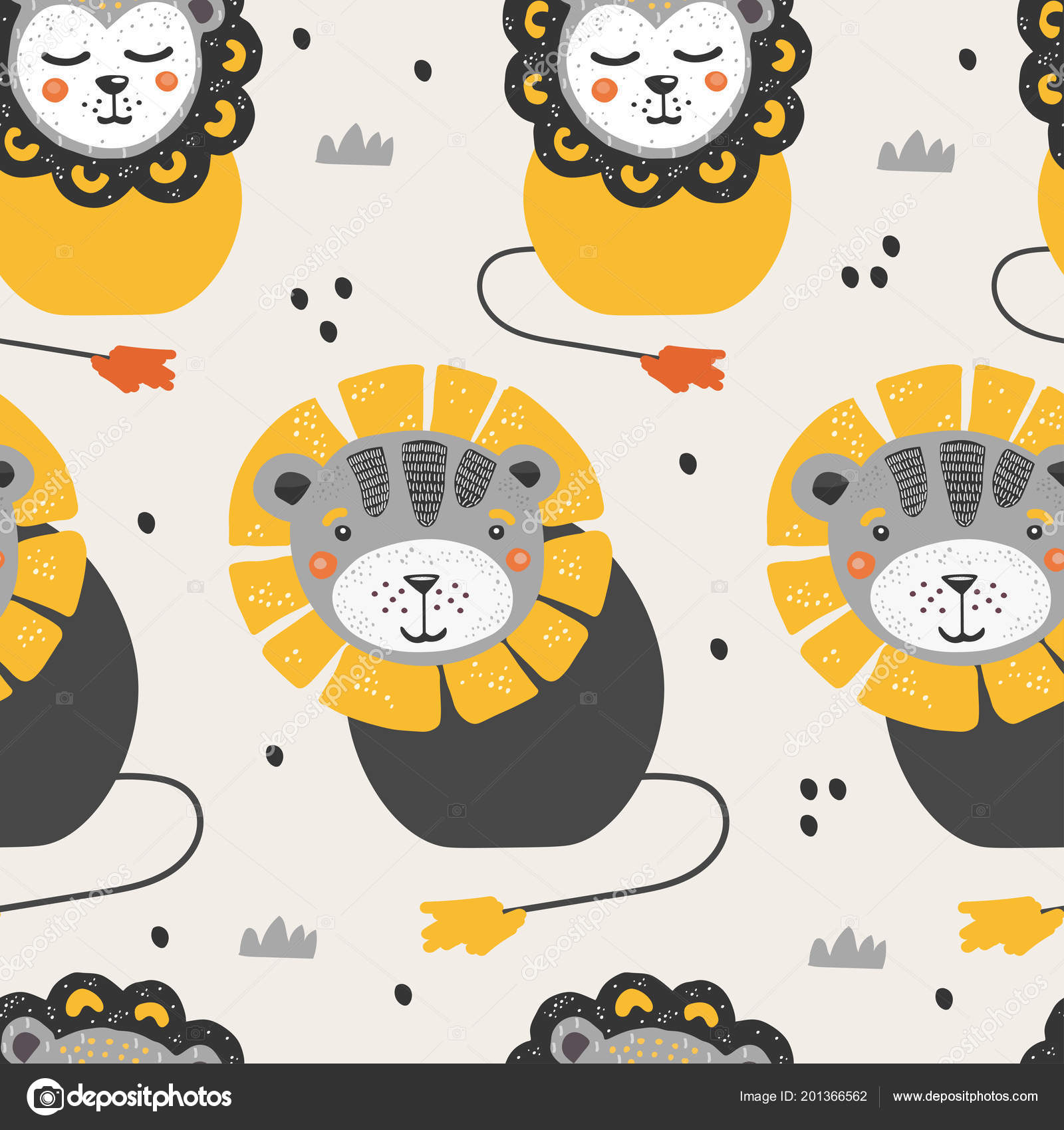 Dzieci Rysunek Sztuka Z ładniutka Lew Dla Tekstyliów Lub