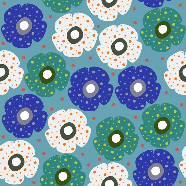 Blommönster. Kronblad sömlös illustration för mode textil-, väv-, bakgrund — Stock vektor