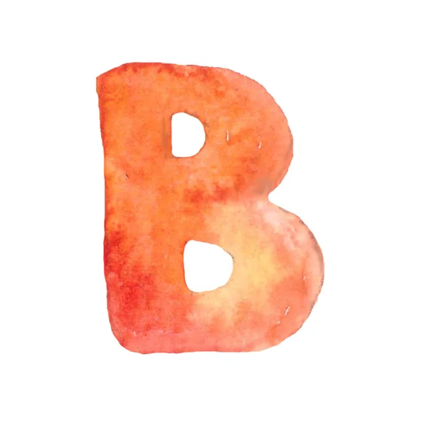 Aquarel hand beschilderde letter b. — Stockfoto