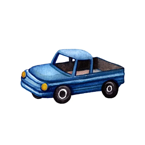 Ретро, вінтажний автомобіль акварельна ілюстрація. Плакат Волларта з машиною . — стокове фото