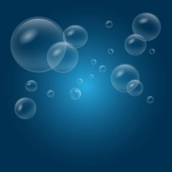 Su kabarcıkları su sıçratır, sabun köpüğü çerçeve gradyan arka plan, vektör illüstrasyonu