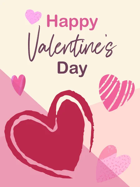 Valentine Kırmızı Kalp Vektör Kartı Arkaplanı