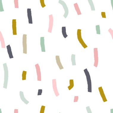 Soyut Konfeti Şekilleri Vektör Kusursuz Desen