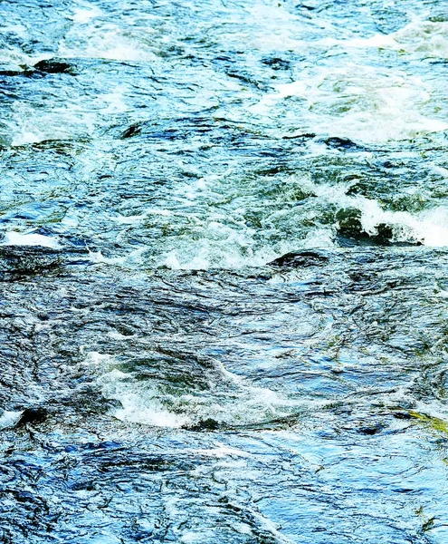 Primer Plano Agua Dulce Del Río Azul —  Fotos de Stock