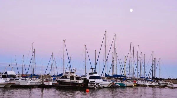 Seascape Żeglarstwo Jachty Mały Port — Zdjęcie stockowe