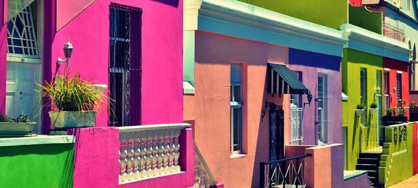 Close Casas Coloridas Kaap Cidade Cabo — Fotografia de Stock