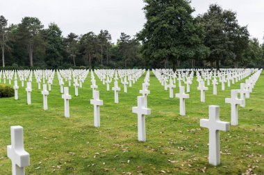 Normandiya Amerikan askeri mezarlığı ve Anıtı Omaha Beach, Colleville-sur-Mer, Normandy, Fransa