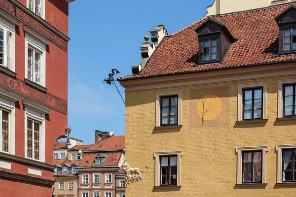 Varşova, Polonya'nın eski bir şehir bir binada ayrıntılarını.