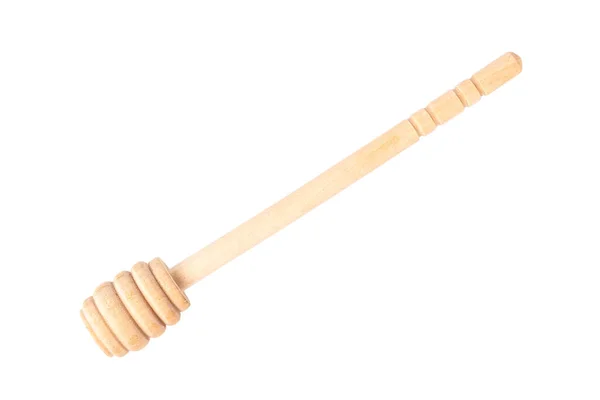 Wooden Honey Spoon Isolated White Background — Stock Photo, Image