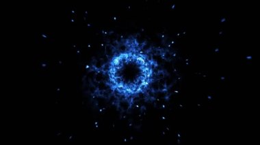 3 renk Parçacık Şok dalgası kusursuz döngü. 4k Canlandırma.