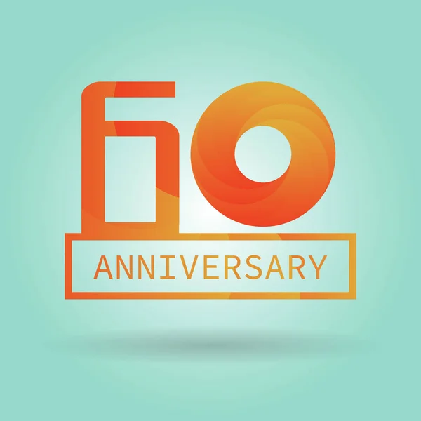 Logo Icono Aniversario Con Patrón Moderno Naranja Concepto Logotipo Plano — Archivo Imágenes Vectoriales