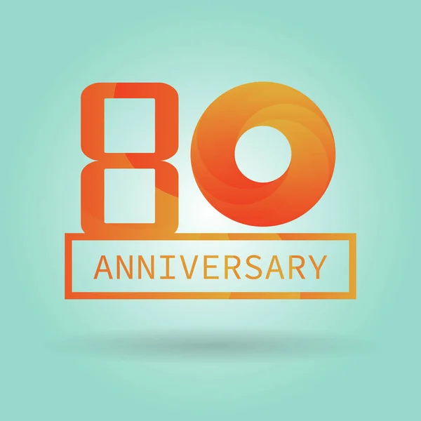 Logo Icono Aniversario Con Patrón Moderno Naranja Concepto Logotipo Plano — Archivo Imágenes Vectoriales