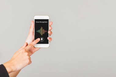 Ses tanıma, konuşma algılamak ve derin kavram öğrenme. Hareket eden telefon ekranında Application.