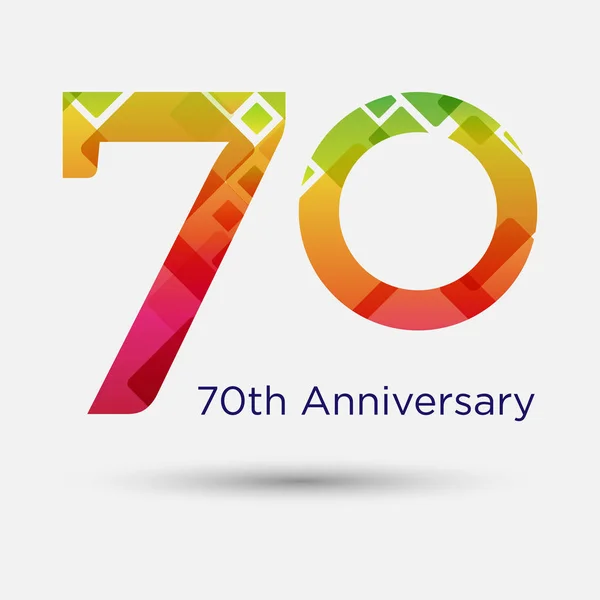 カラフルなモダンなパターンのロゴやアイコン記念日 フラットのロゴのコンセプト 周年記念 — ストックベクタ