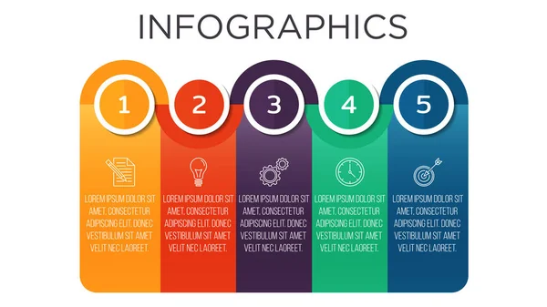 Modèle d'infographie d'entreprise . — Image vectorielle