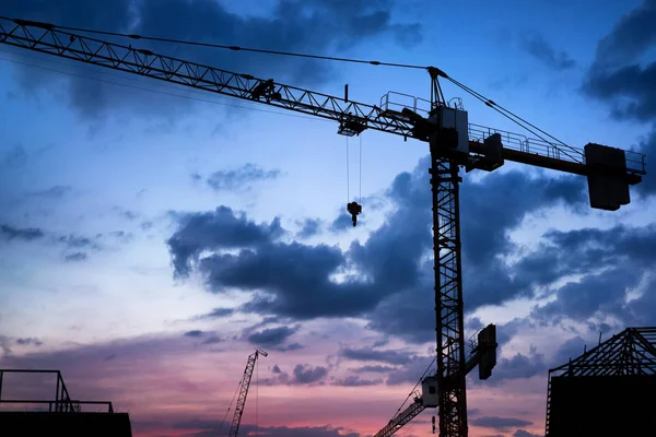 Tower crane and construction site. — Stock Photo, Image