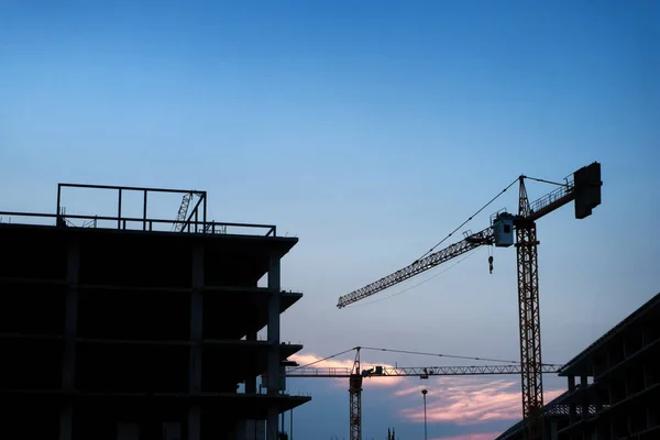 Tower crane and construction site. — Stock Photo, Image