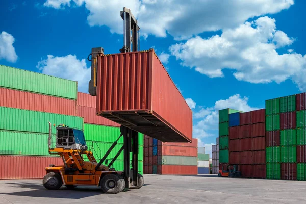 Průmyslové Kontejnerové Loděnice Pro Obchod Logistic Import Export — Stock fotografie