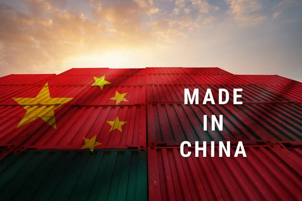 Guerra Comercial Made China Conceito Logístico Inteligente Empresa Transporte Carga — Fotografia de Stock