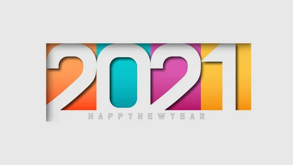 2021 Nieuwjaarslogo Gelukkig Nieuwjaarsspandoek 2021 Nieuwjaar Gelukkig Nieuwjaar 2021 Ontwerp — Stockvector