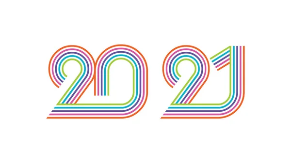 2021 Boldog Évet Elegáns Design Arany 2021 Logó Számok Grafikája — Stock Vector