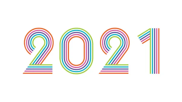 2021 Feliz Ano Novo Design Elegante Gráfico Dos Números Dourados —  Vetores de Stock