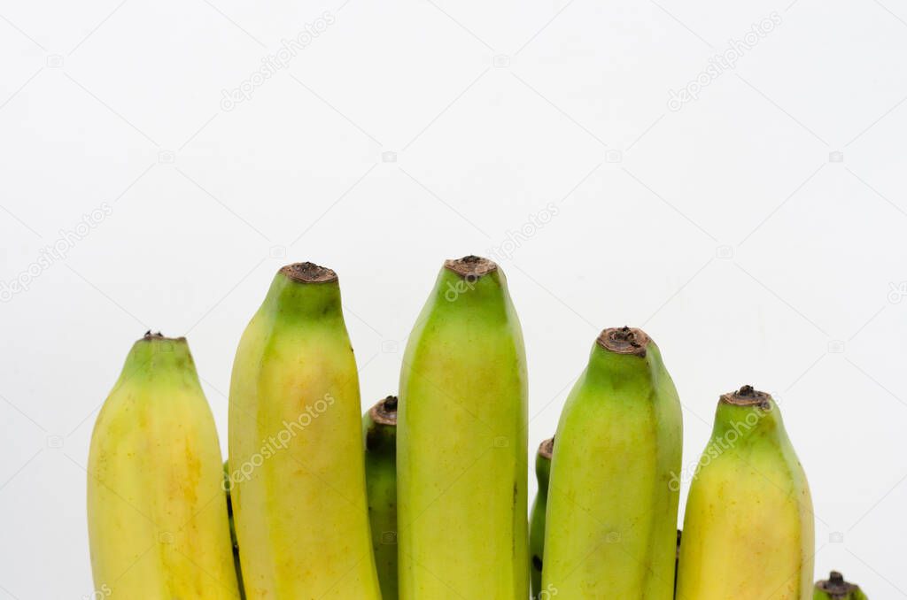 Part of Organic Banana Isolated On White Background for Conceptural Graphic Used.