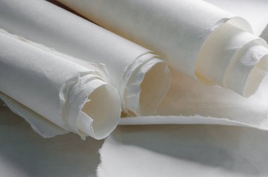 Yumuşak Odaklı Arkaplanda Asya El Yapımı Dut Belgeleri.