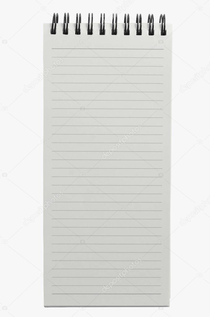 Wirebound Notebook Isolated on White Background.