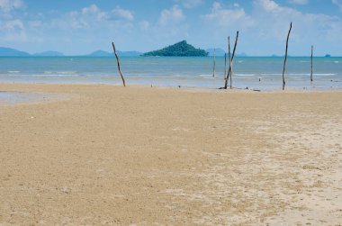Doğal Arkaplan İçin Kum Sahil ve Deniz Suyu.