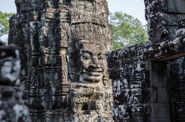 Smiling Faces Bayon Temple Angkor Thom Heritage Khmer Empire Siem — Stock Photo, Image