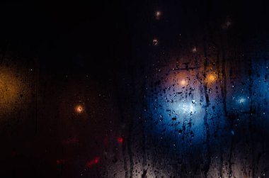 Bulanık Arkaplanda Bulanık Arkaplanda Gece Bokeh Işığı.