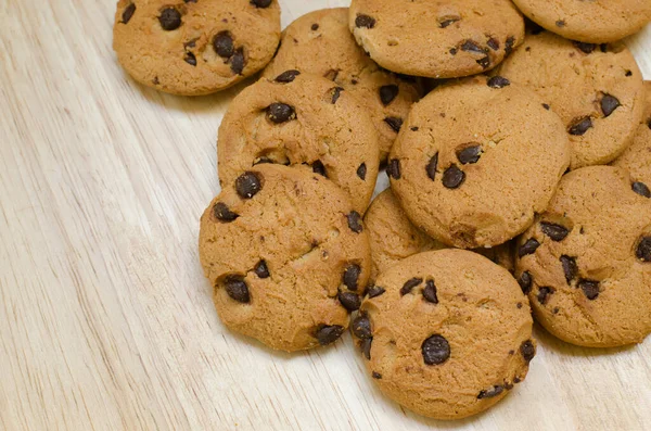 Chocolate Chips Cookies Fácil Lanche Para Tempo Pausa — Fotografia de Stock