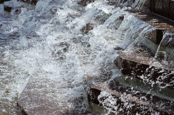 Cachoeira Artificial Para Decoração Livre — Fotografia de Stock