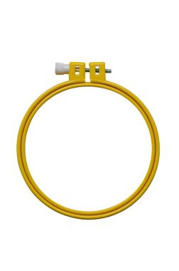 Plastik Nakış Çerçevesi Beyaz Arkaplanda İzole Edildi.