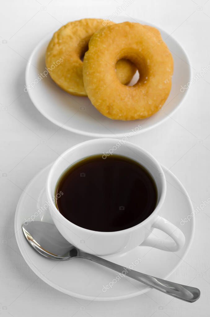Donut and Tea Eating for Relaxing Time.