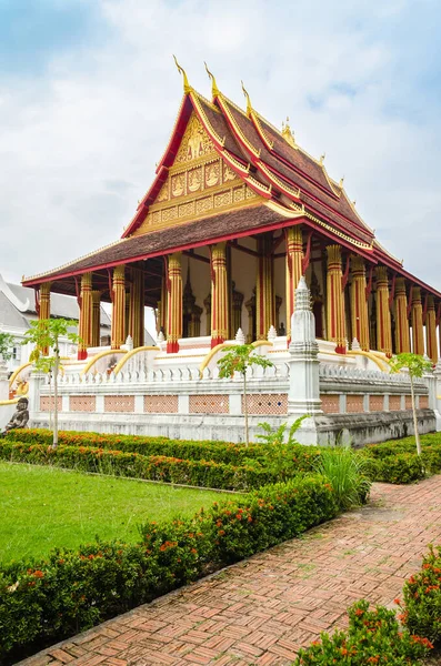 Wat Phakeo Temple Buddhistické Archaické Místo Jeden Atraktivních Památek Vientiane — Stock fotografie