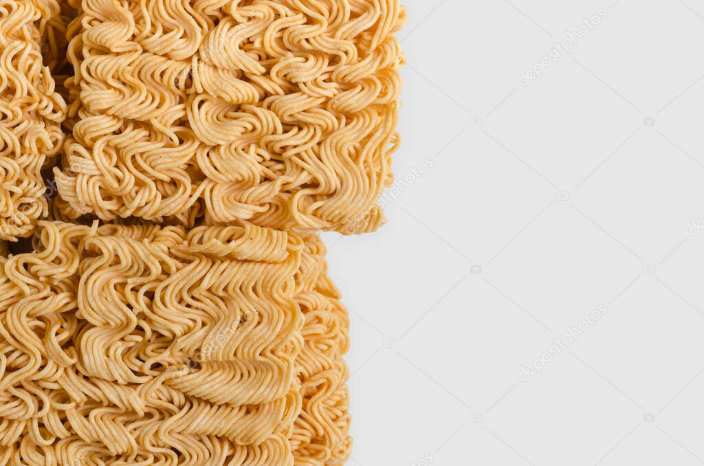 Instant Noodles Isolated on White Background.