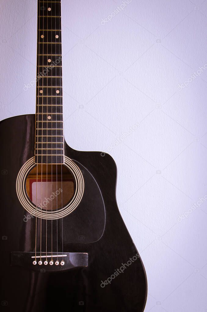 The Old Guitar in Warm Color Theme.